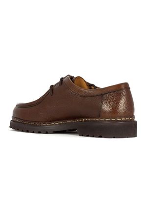Brown hammered leather lace-up loafer BERWICK 1707 | 5337MARTINMARRON
